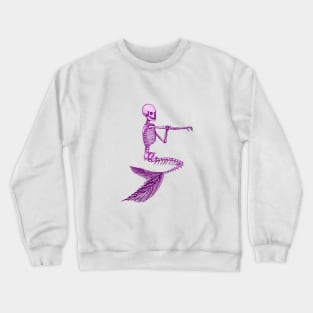 LAVENDER BATHING MERMAID SKELETON Crewneck Sweatshirt